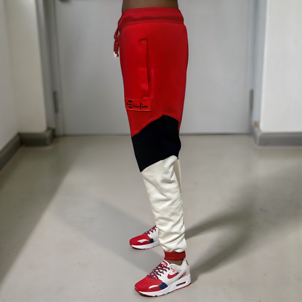 ^CHAMPION CHIEFIN’^ (RED-NAVY-WHITE) JOGGER SWEATPANTS (UNISEX)