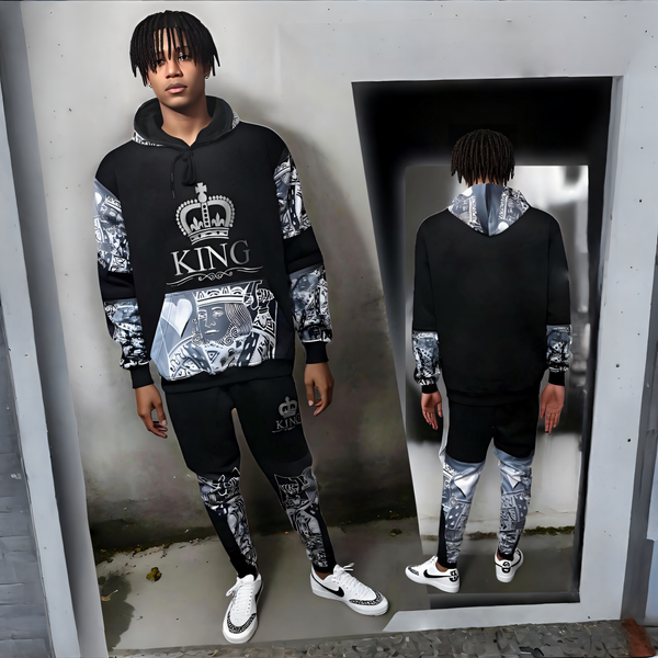 ^KING OF HEARTS^ LUXURY JOGGER SWEATSUITS (CUT & SEW) (EMBROIDERED LOGOS)