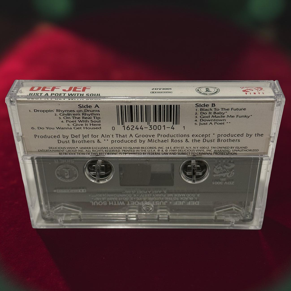 •DEF JEF ~ JUST A POET WITH SOUL• ~1989 OG PRESSING~ (CASSETTE TAPE) (3)