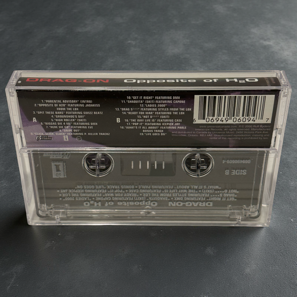 •DRAG-ON - OPPOSITE OF H20• ~2000 OG CANADIAN PRESSING~ (CASSETTE TAPE)