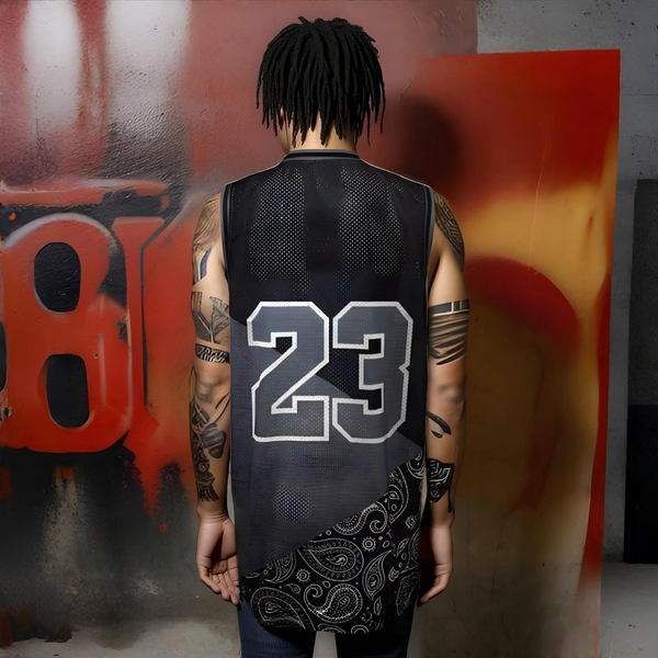 ^CHIEFIN’ 23^ MESH BASKETBALL JERSEYS (TALL BODY) (3-TONE)