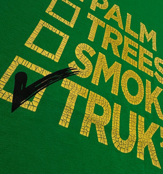 *TRUKFIT* (FERN GREEN) ~PALM TREES~ SHORT SLEEVE T-SHIRTS