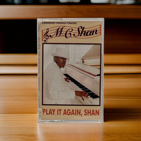 •M.C. SHAN - PLAY IT AGAIN, SHAN• ~1990 OG PRESSING~ (SEALED) (CASSETTE TAPE) (PROMO CUT)