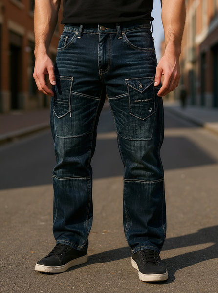 *Jack & Jones* •Heavy Denim Jeans• (29” X 32”) (DARK NAVY)