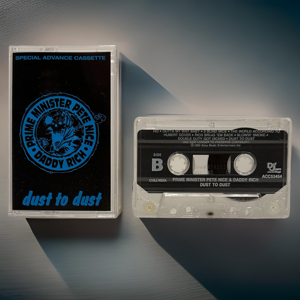 •PRIME MINISTER PETE NICE & DADDY RICH ~ DUST TO DUST• (1993 PROMO COPY) (CASSETTE TAPE)