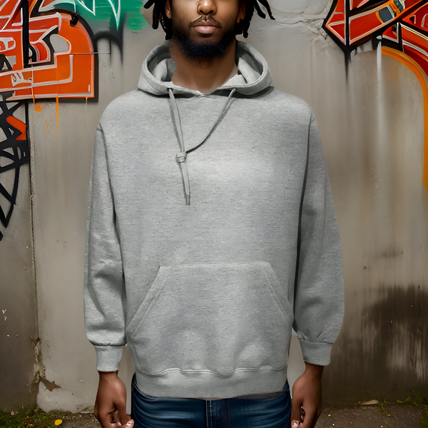 ^COTTON BEST^ (GREY) PULLOVER HOODIES ~HIGH GRADE COTTON BLENDS~