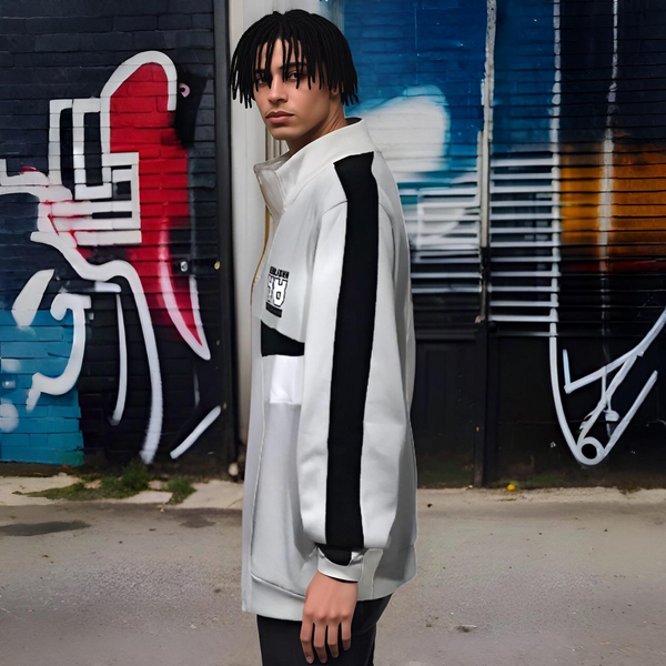 ^SEAN JOHN^ (GREY-MULTI) POLYESTER ZIP UP TRACK JACKETS (XB SIZED)
