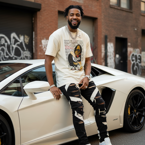 *ROCKSMITH* (WHITE) ~BALL MJG~ •SHORT SLEEVE T-SHIRTS•