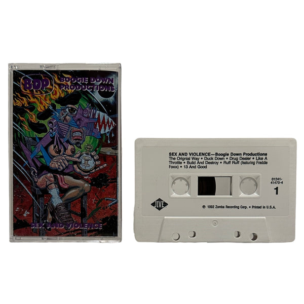 •BOOGIE DOWN PRODUCTIONS - SEX AND VIOLENCE• ~1992 OG PRESSINGS~ (CD & CASSETTE TAPE)
