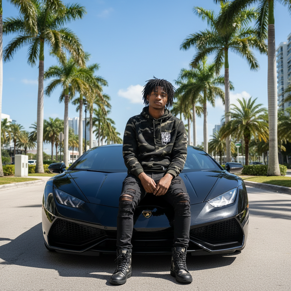 *HUSTLE GANG* (GREEN-CAMOUFLAGE) ~HSTL~ PULLOVER HOODIES