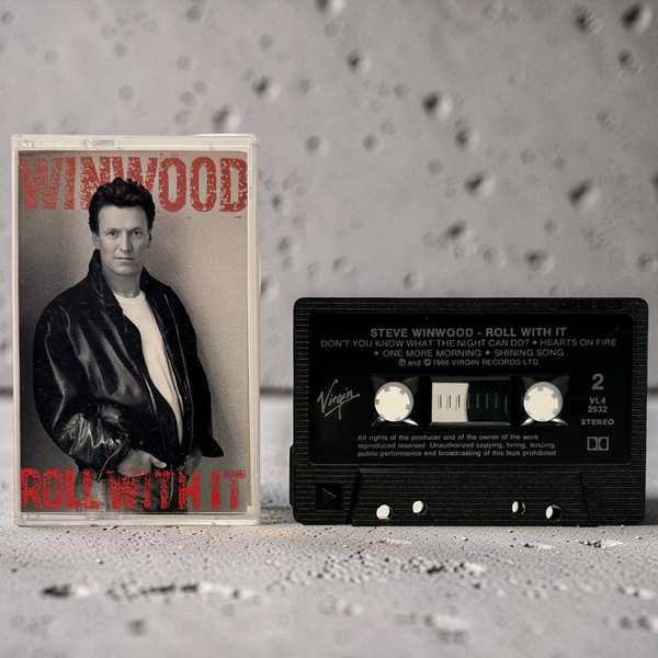 •STEVE WINWOOD ~ ROLL WITH IT• ~1988 OG CANADIAN PRESSING~ (CASSETTE TAPE)