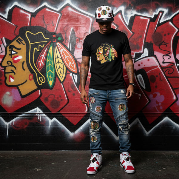 *Chicago Blackhawks* ~Trucker style Snapback hats by Mitchell & Ness~