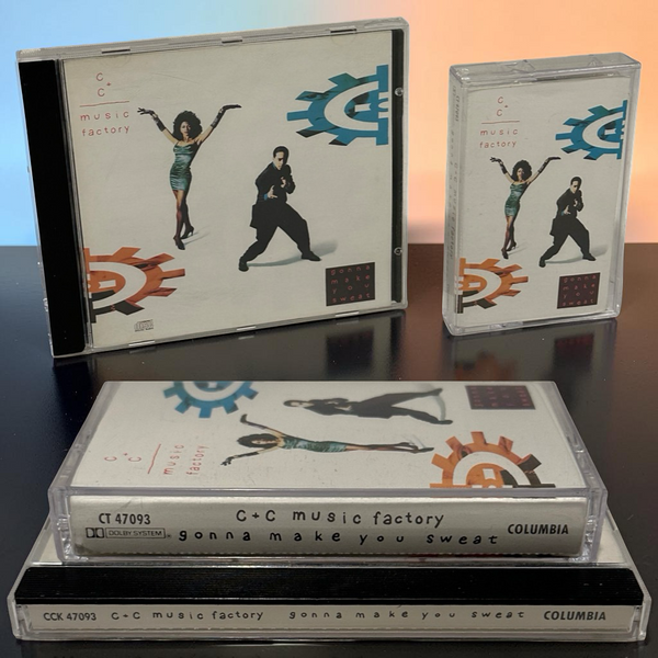 •C&C MUSIC FACTORY ~ GUNNA MAKE YOU SWEAT• ~1990 OG PRESSINGS~ (CD & CASSETTE TAPE)