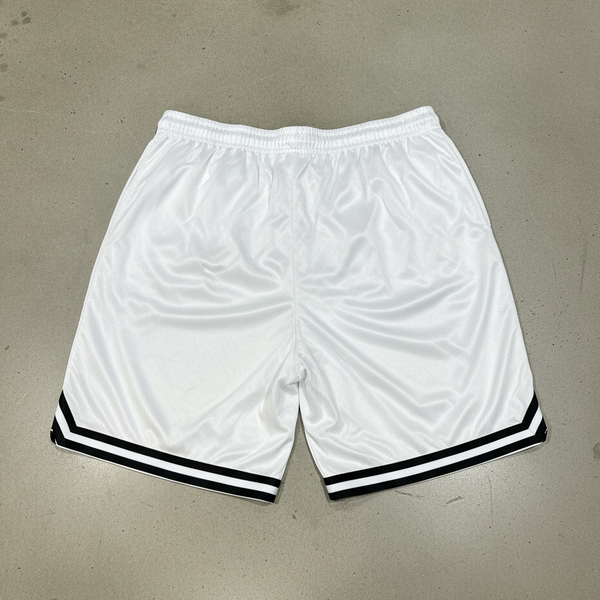 *MESH BASKETBALL SHORTS* (White) (Lined) ~Front Pockets~