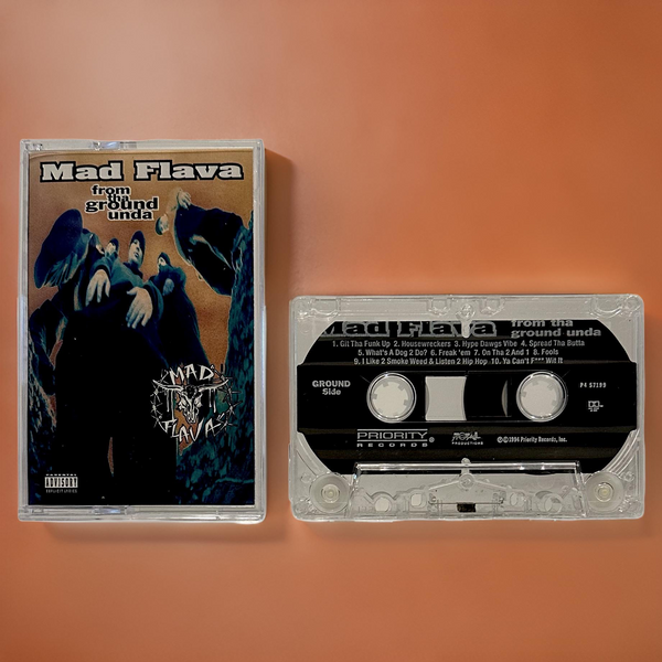 •MAD FLAVA ~ FROM THA GROUND UNDA• ~1994 OG PRESSING~ (CASSETTE TAPE)