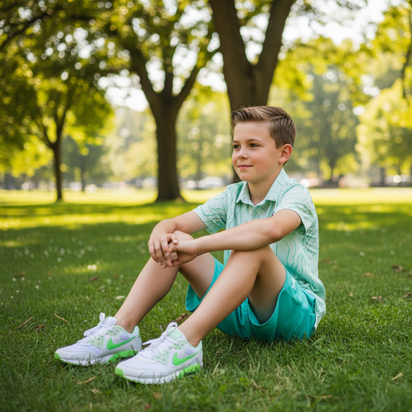 *PRE-LOVED* ~UNDER ARMOUR~ •Boys golf collar shirt• (ACTIVEWEAR) (Youth Large)