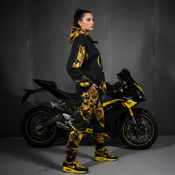 •QUEEN OF HEARTS• LUXURY *GOLD* CUT & SEW SWEATSUITS (EMBROIDERED LOGOS)