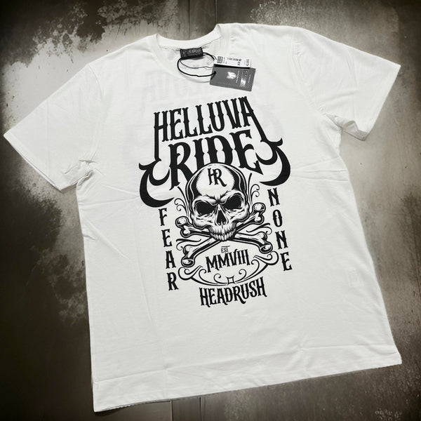 *HEADRUSH* (White) ~Helluva Ride~ Short Sleeve T-Shirts