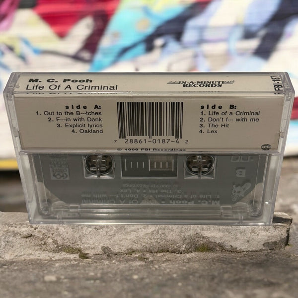 •M.C. POOH - LIFE AS A CRIMINAL• ~1990 OG PRESSING~ (CASSETTE TAPE) (1)