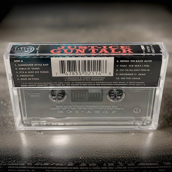 •JUST-ICE ~ GUN TALK• (1993 OG PRESSING) (CASSETTE TAPE)