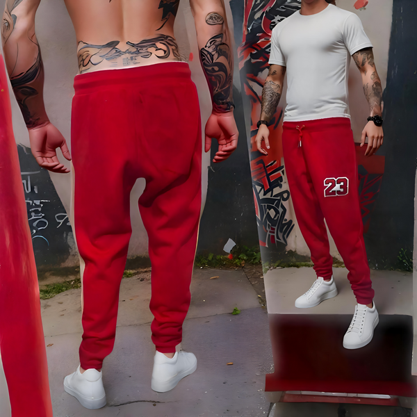 ^23^ (RED-BLACK) JOGGER SWEATPANTS