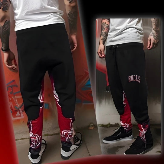 ^BULLS^ (WINDY CITY) *CUT & SEW* LUXURY JOGGER SWEATPANTS