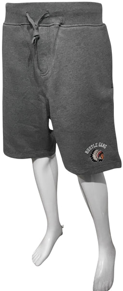 ^HUSTLE GANG^ (GREY) ~SIMPLE CHIEF~ COTTON SHORTS FOR MEN