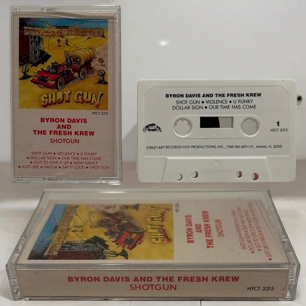 •BYRON DAVIS AND THE FRESH KREW - SHOTGUN• ~1989 OG PRESSING~ (CASSETTE TAPE)