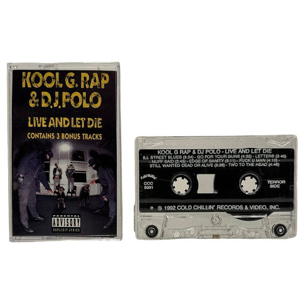 •KOOL G RAP & D.J. POLO - LIVE AND LET DIE• ~1992 OG PRESSING~ (CASSETTE TAPE)