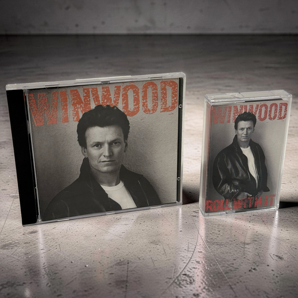•STEVE WINWOOD ~ ROLL WITH IT• ~1988 OG CANADIAN PRESSINGS~ (CD & CASSETTE TAPE)