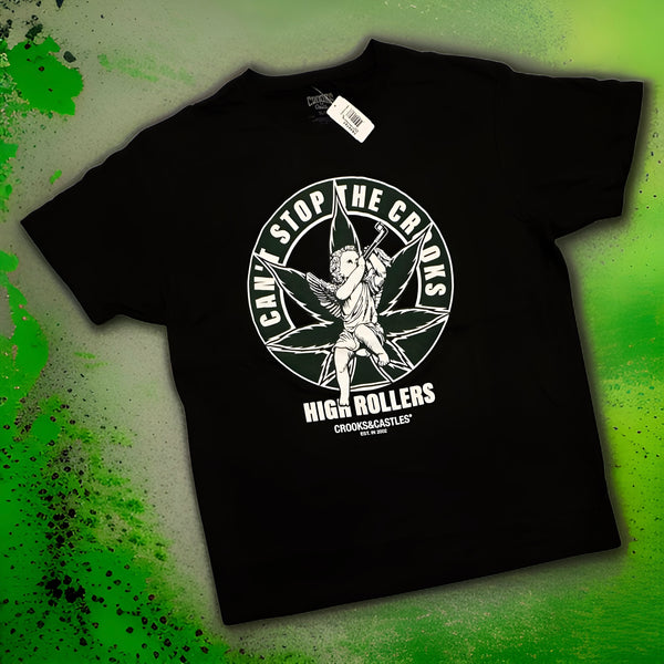 *CROOKS & CASTLES* (BLACK) ~High Rollers~ t-shirt