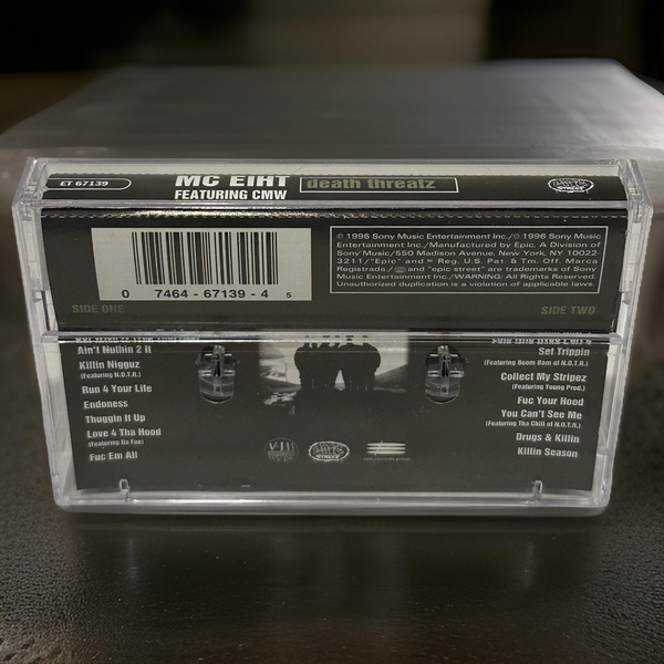 •MC EIHT ~ DEATH THREATZ• ~1996 OG PRESSING~ (CASSETTE TAPE)