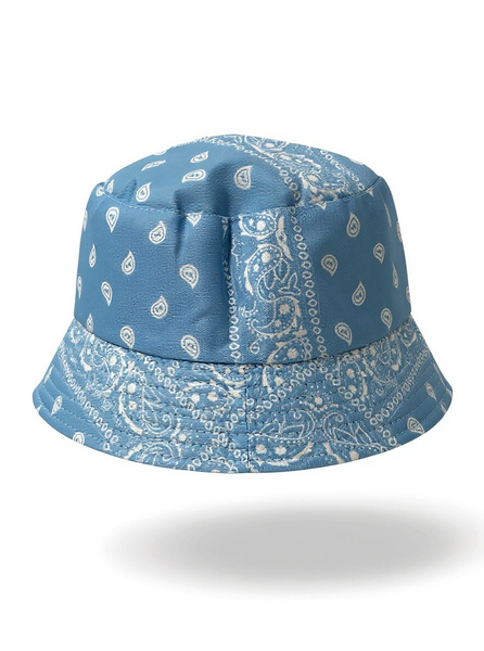 *Bucket Hat* ~Unisex Reversible~ •Med/Large Fit• (Baby Blue Bandana)