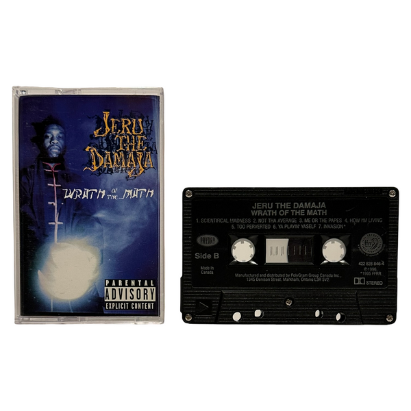 •JERU THE DAMAJA - WRATH OF THE MATH• ~1996 OG CANADIAN PRESSING~ (CASSETTE TAPE) (BLACK SHELL)