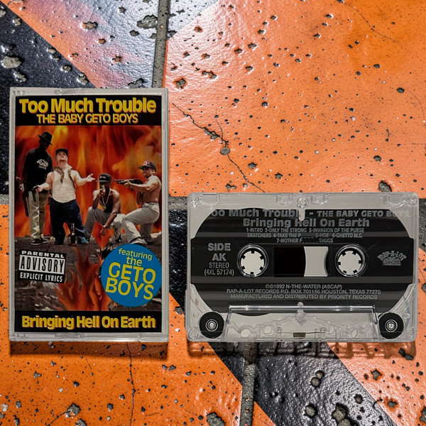 •TOO MUCH TROUBLE ~ BRINGING HELL ON EARTH• ~1992 OG PRESSING~ (CASSETTE TAPE)