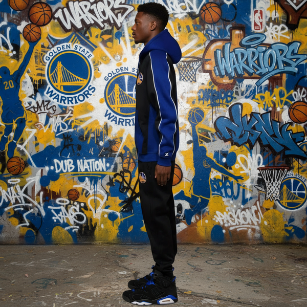 •GOLDEN STATE WARRIORS• (ZIPWAY) MEN'S GAME DAY ~BREAKAWAY~ ZIP UP HOODED SWEATSUITS