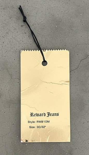 *Reward Denim Jeans* (HEAVY) (Waist 30” X 32” Leg) (Missing Button) (BLACK)