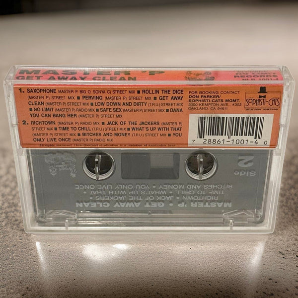 •MASTER P ~ GET AWAY CLEAN• (1990 OG PRESSING) (CASSETTE TAPE)