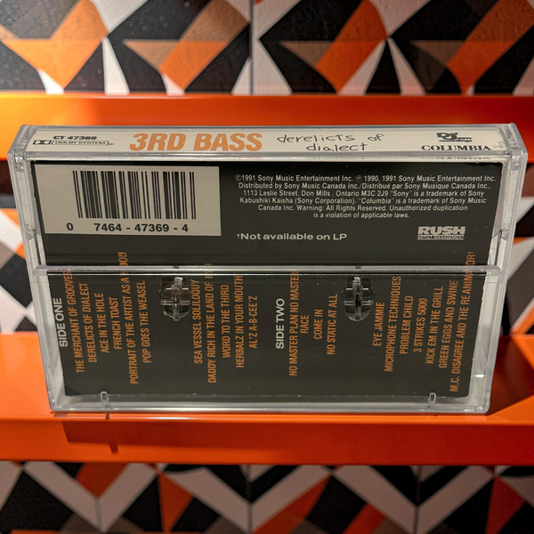 •3RD BASS ~ DERELICTS OF DIALECT• ~1991 OG CANADIAN PRESSING~ (CASSETTE TAPE)