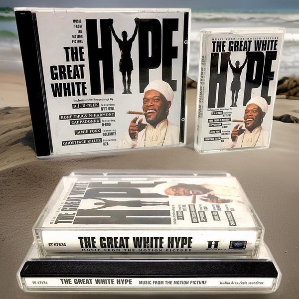 •THE GREAT WHITE HYPE - MUSIC FROM THE ORIGINAL MOTION PICTURE• (1996) (CASSETTE & CD AVAILABLE) (ORIGINAL PRESSINGS)