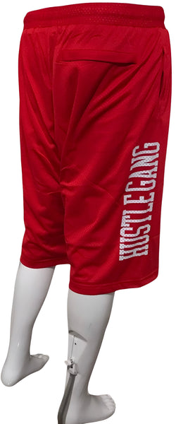 ^HUSTLE GANG^ (RED) ~CHAMPION~ KNIT BASKETBALL SHORTS