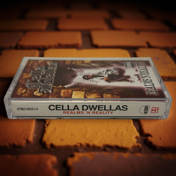 •CELLA DWELLAS - REALMS & REALITY• ~1996 OG CANADIAN PRESSING~ (CASSETTE TAPE) (BLACK SHELL)