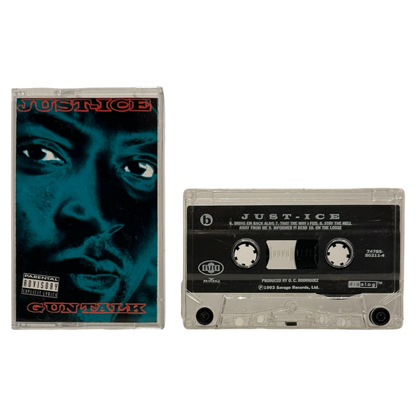 •JUST-ICE - GUN TALK• ~1993 OG PRESSINGS~ (CD & CASSETTE TAPE)