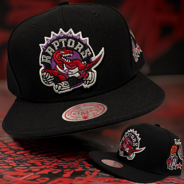 *Toronto Raptors* (Black) snapback hats by Mitchell & Ness