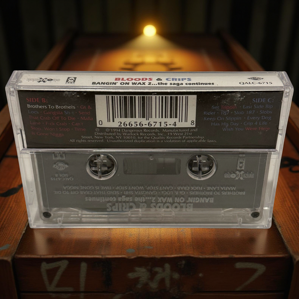 •BLOODS & CRIPS - BANGIN’ ON WAX• ~1994 OG PRESSING~ (CASSETTE TAPE)