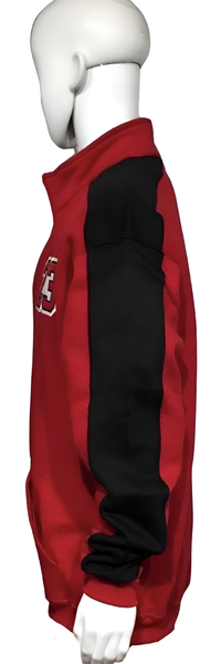 ^23^ (RED-BLACK) LUX ZIP UP TRACK JACKETS (CUT & SEW)