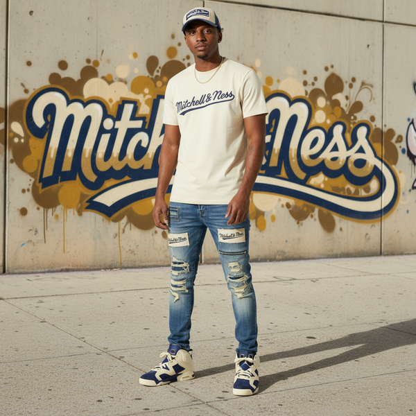 *Mitchell & Ness* curved beak strapback hats