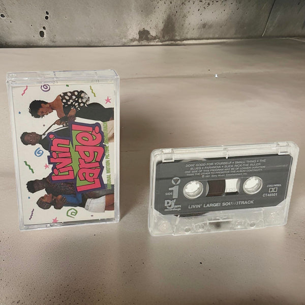 •LIVIN’ LARGE! ~ SOUNDTRACK• (1991 OG PRESSING) (CASSETTE TAPE)