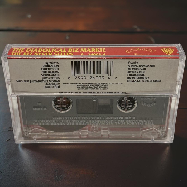 •THE DIABOLICAL BIZ MARKIE ~ THE BIZ NEVER SLEEPS• ~1989 OG PRESSING~ (CASSETTE TAPE) (2)