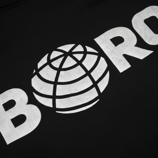 *DESIGN BY HUMANS* (BLACK)  PULLOVER HOODIES (DISTRESSED LOGO STYLE)